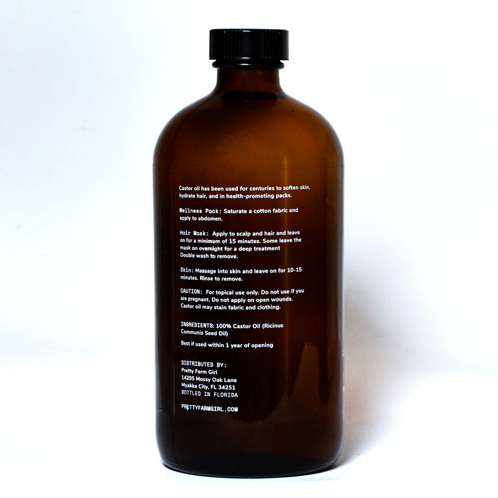 Pure Organic Cold Pressed Hexane-Free Castor Oil