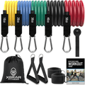 XGear Fitness 11-Piece Exercise Resistance Band Set with Handles
