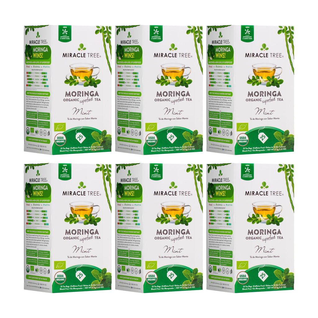 Organic Moringa Tea - Mint - Caffeine-Free Herbal Tea