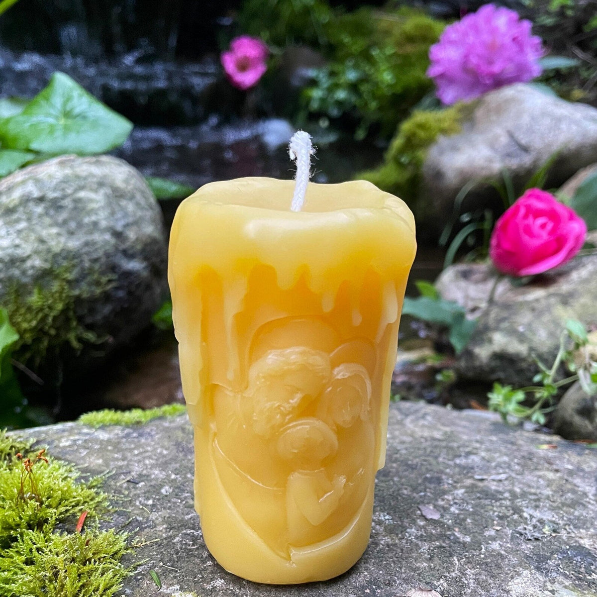 Holy Family Beeswax Candle
