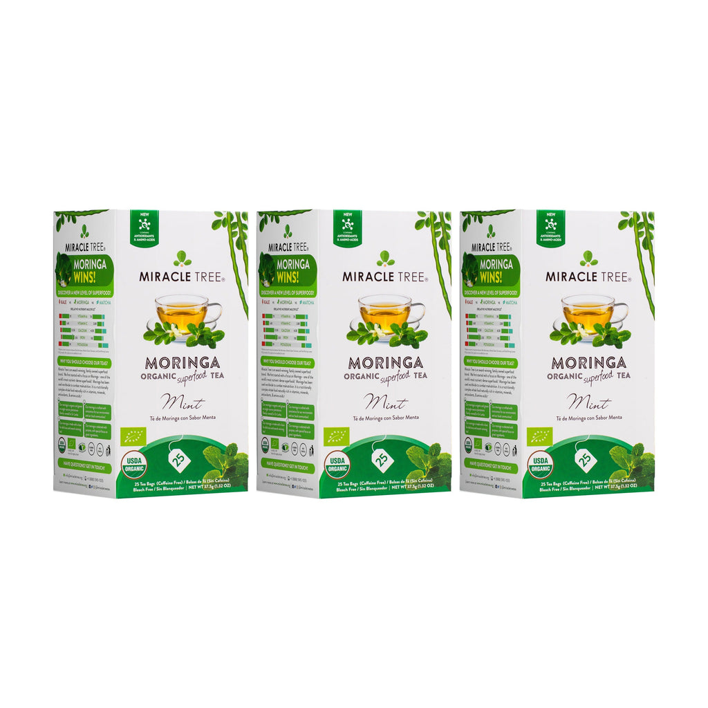 Organic Moringa Tea - Mint - Caffeine-Free Herbal Tea