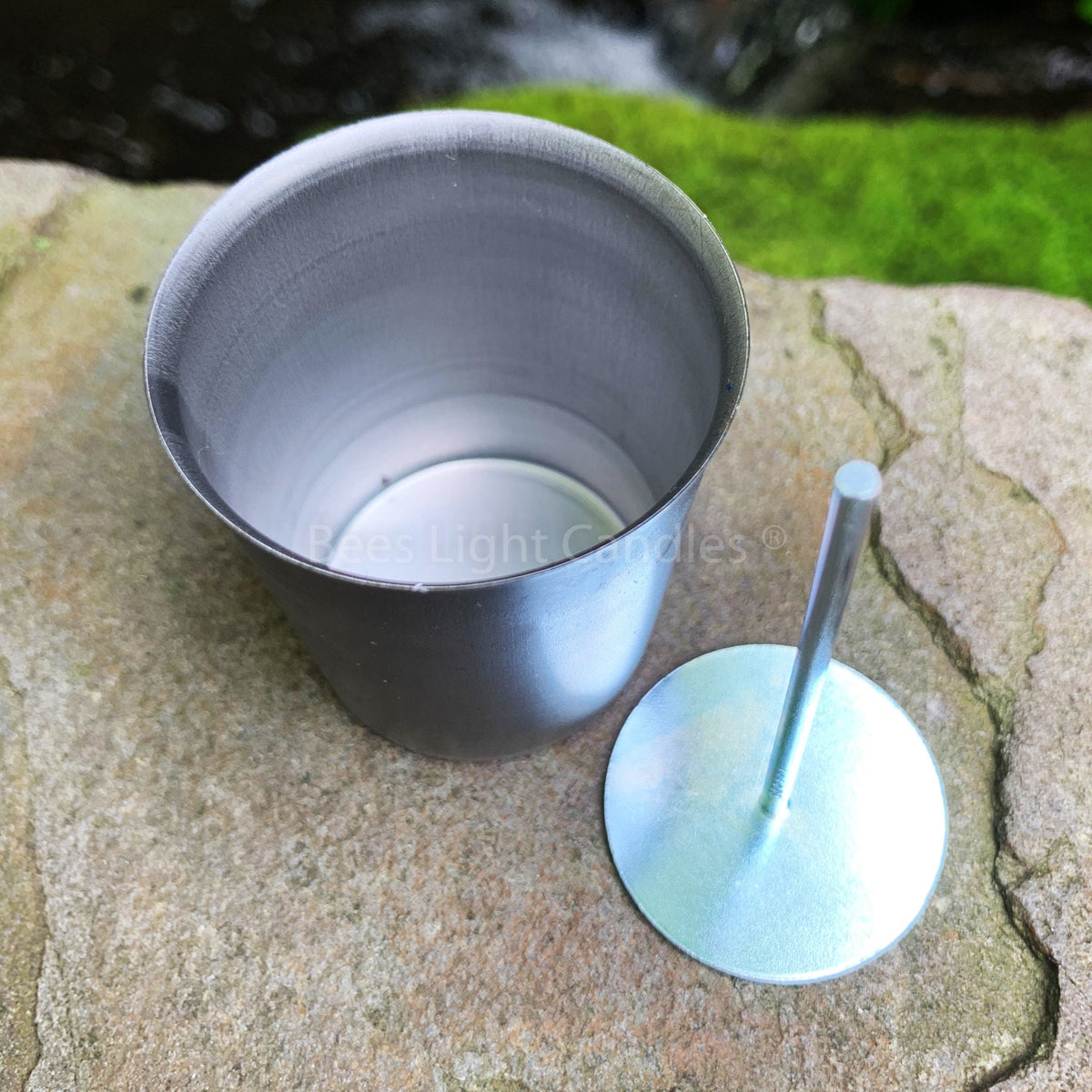 Votive Metal Mold with Wick Pin for Easy Wicking