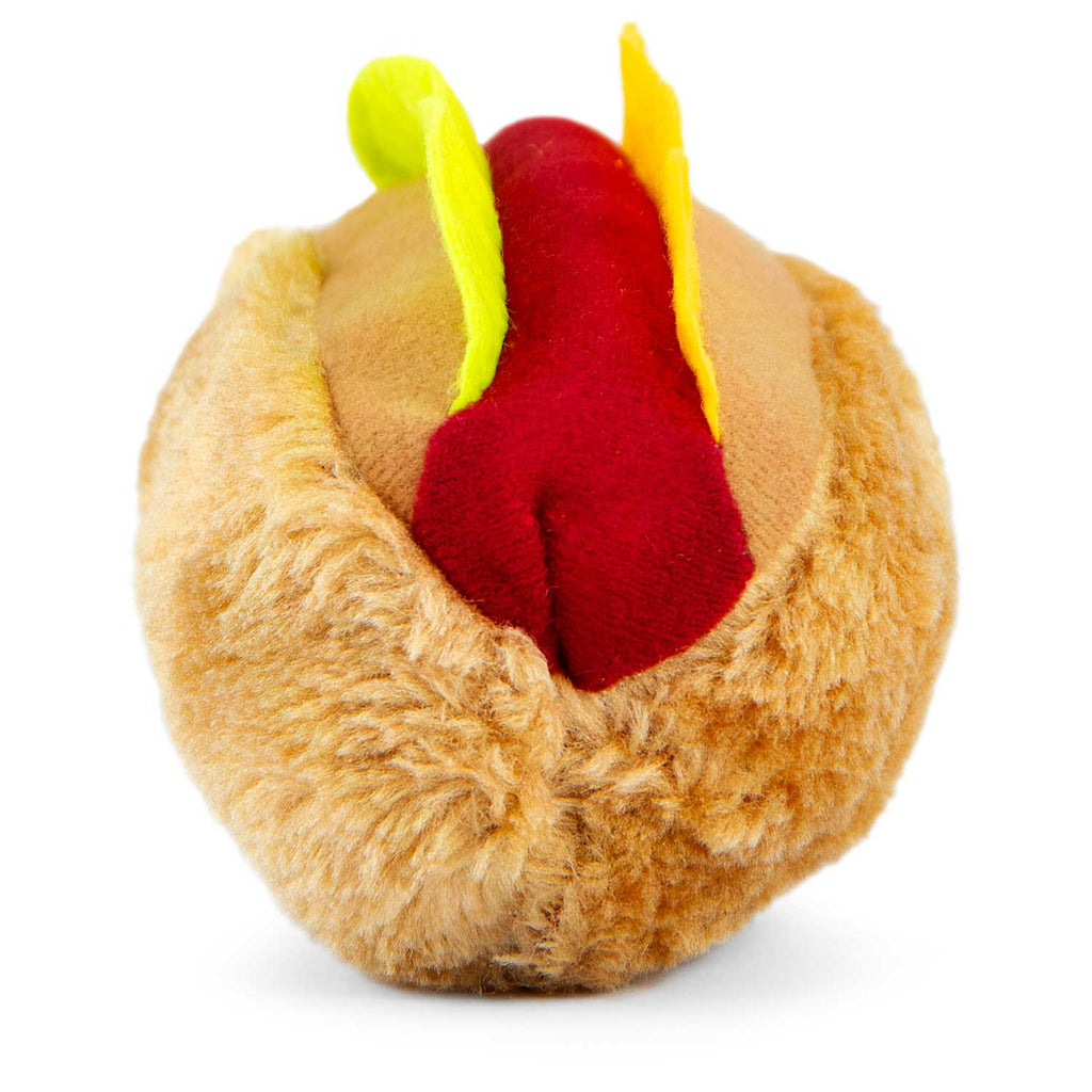 Jeffers American Grill Time Plush Squeaker Dog Toys - Hamburger or Hot Dog