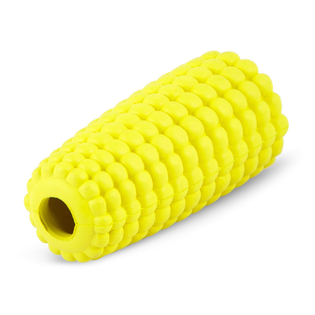 Jeffers Corn Cob Natural Rubber Stuffable Treat Dispenser Dog Dental Chew Toy