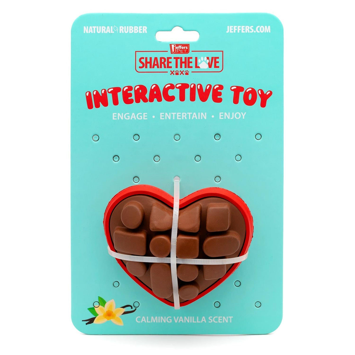Jeffers Natural Rubber Box of Chocolates Dog Chew Toy for Medium-Chewers