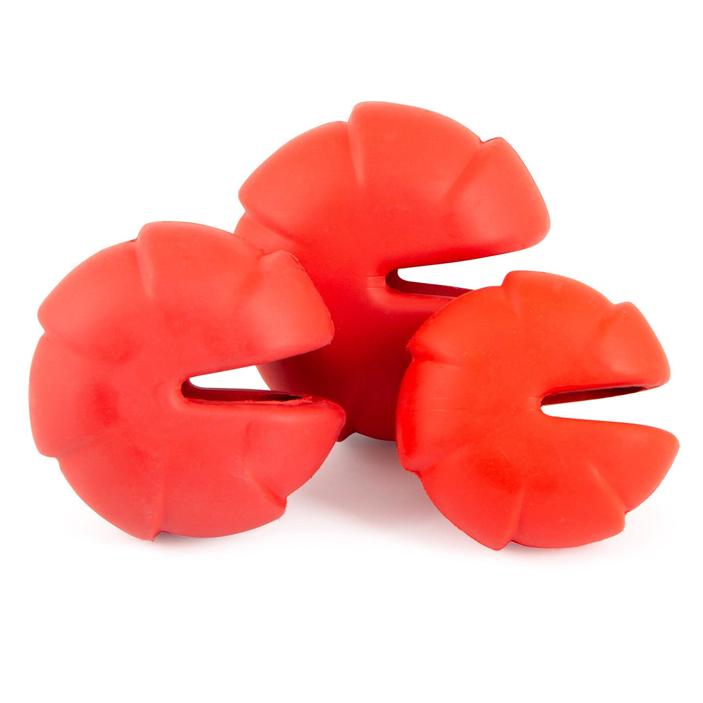 Jeffers Red Millipede Natural Rubber Treat Dispensing Dental Dog Chew Toy