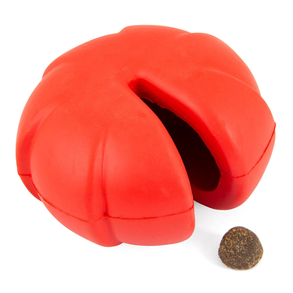 Jeffers Red Millipede Natural Rubber Treat Dispensing Dental Dog Chew Toy