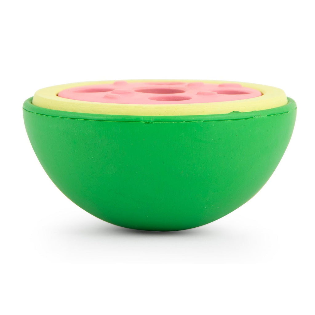 Jeffers Watermelon Natural Rubber Treat Dispensing Dog Dental Chew Toy with Vanilla Scent