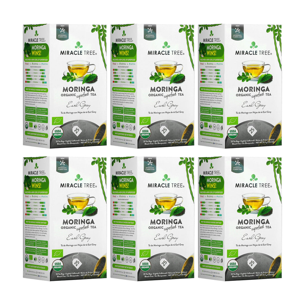 Organic Moringa Tea - Earl Grey - Lightly Caffeinated Herbal Tea