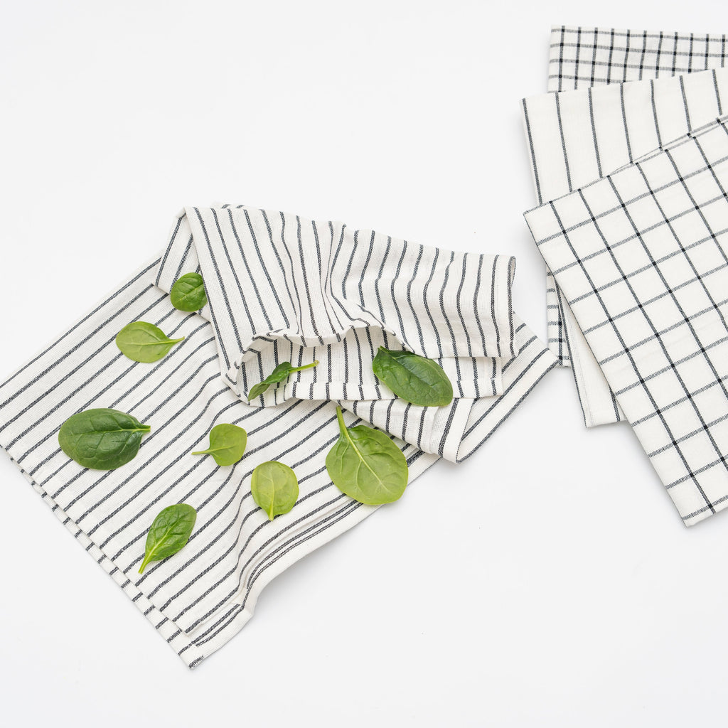 Stripe & Check Kitchen Towel Set